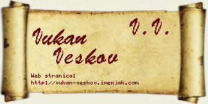 Vukan Veskov vizit kartica